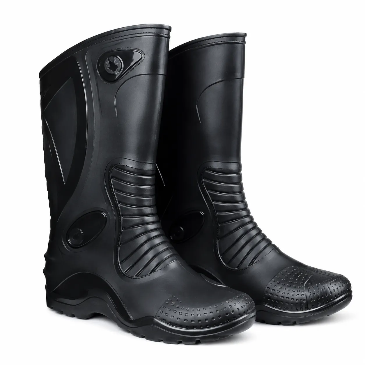 BOTA DAKAR NEGRO MOTOCICLISTA - imagen 1