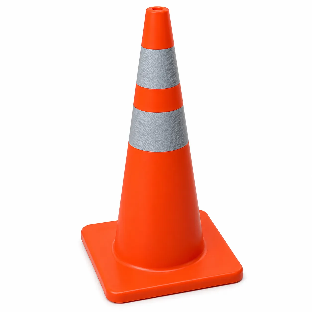 CONO VIAL MASE 70CM NARANJA PLASTICO CON CINTA REFLECTIVA - imagen 1