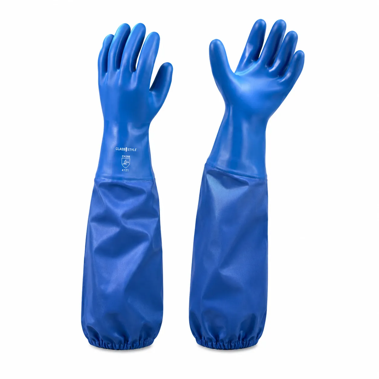 GUANTE AZUL PVC EXTRALARGO - imagen 1